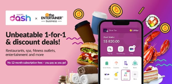 The ENTERTAINER business partners with Singtel’s Dash to offer more lifestyle deals to customers